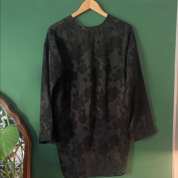 Victoria's Secret Gold Label Women M Sheer Floral Nightshirt Lingerie Sleepwear - Picture 8 of 8